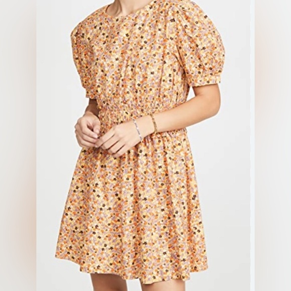 Free people boho French boho mini honey combo pennie puff sleeve dress - Picture 3 of 6